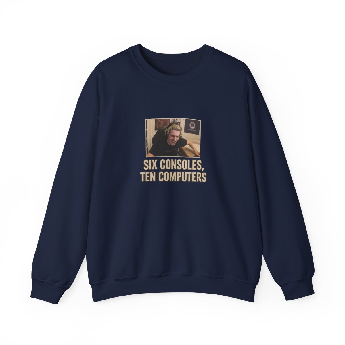 xQc Six Consoles Ten Computers Gaming Sweatshirt